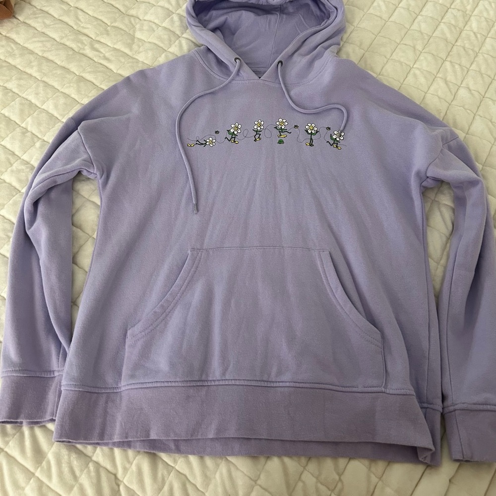 “Eat Dirt” Zumiez purple flower hoodie